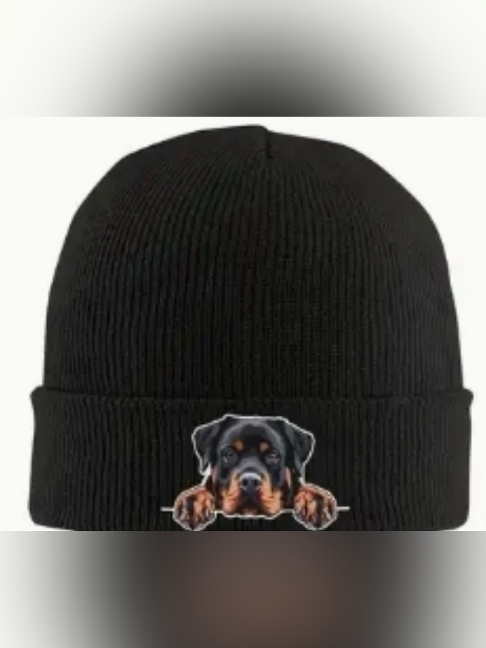 Rottweiler black beanie unisex S -M NEW samsons ROTTY dog lover